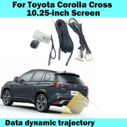 Data Dynamic Trajectory Rear Reverse Parking Camera for Toyota Fronntlander Corolla Cross 10.25 inch Screen without coding