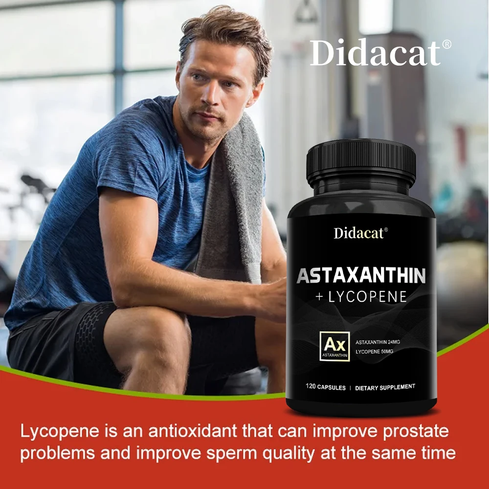 Astaxantina natural de 24 mg, un potente antioxidante, apoya la salud cardiovascular, la salud de las articulaciones y mejora la inmunidad