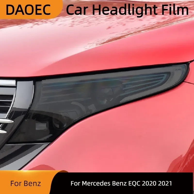 

For Mercedes Benz EQC 2020 2021 Car Headlight Taillight Protection Tint Film Smoke Black Transparent TPU Sticker Accessories