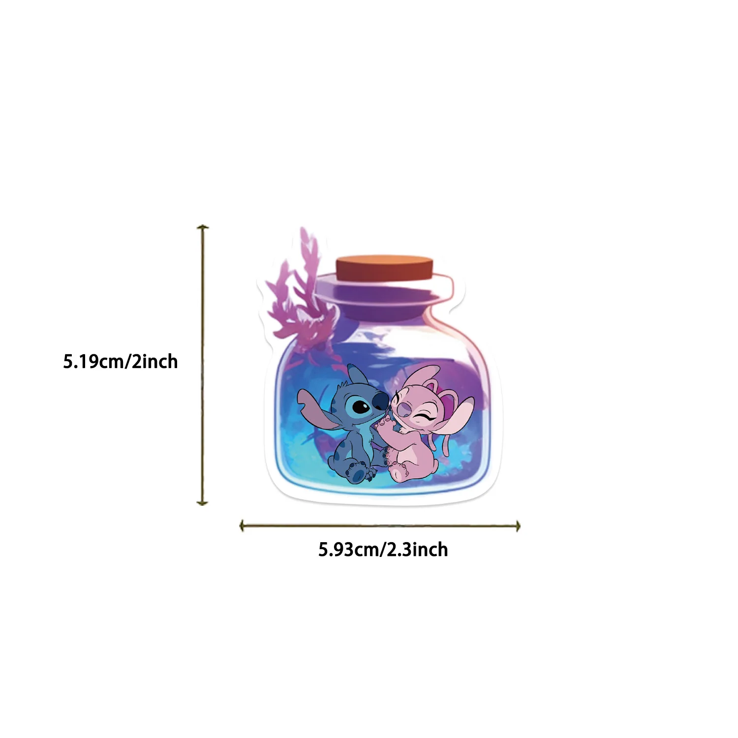 

50PCS Cartoon Bottle Stitch Sticker Disney Fun Graffiti Waterproof Decal Kids Toy Creative DIY Decorative Guitar Suitcase Desk