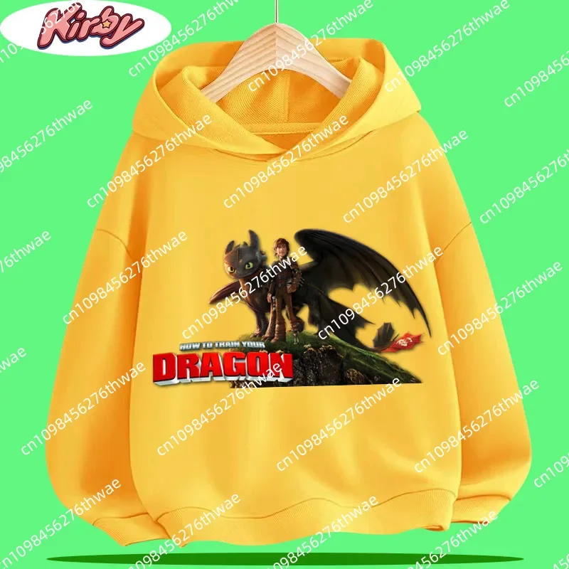 

Детская толстовка с капюшоном Dragon Tamer, новинка 2025, с мультяшным принтом — повседневная рубашка для мальчиков и девочек в мультяшном стиле для занятий спортом