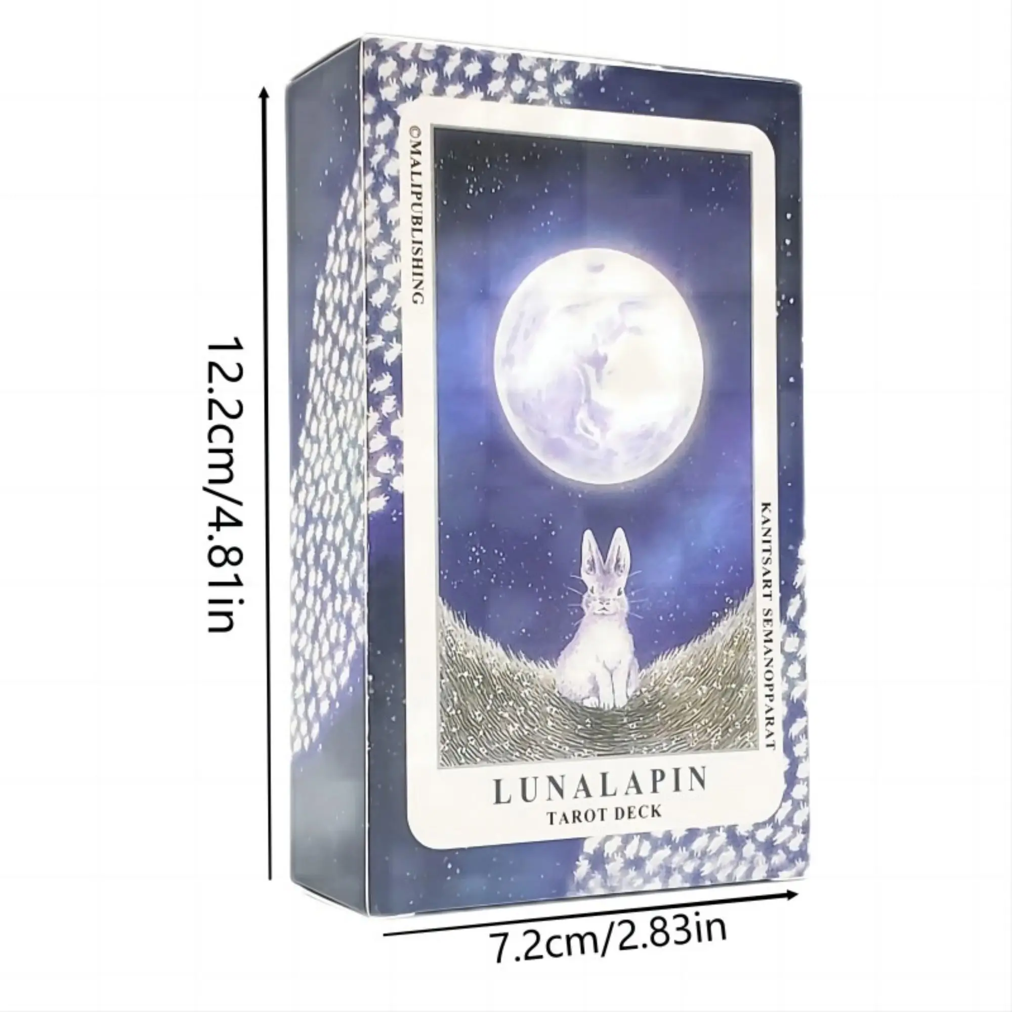 كامل الإنجليزية التارو 12*7 سم Lunalapin أرنب التارو سطح السفينة لعبة بطاقات التارو مع دليل الورق لألعاب دليل الانتظار