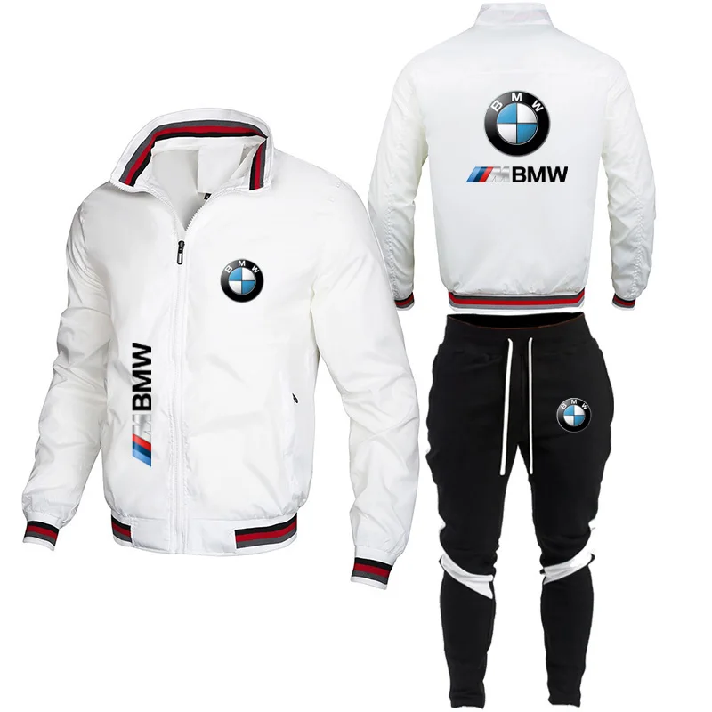 2025 BMW Limited New Brand Men's Autumn and Winter Hoodie Sets Casual Sports Shirt Track Suit  Super Car Sportswear+Jogging Pant