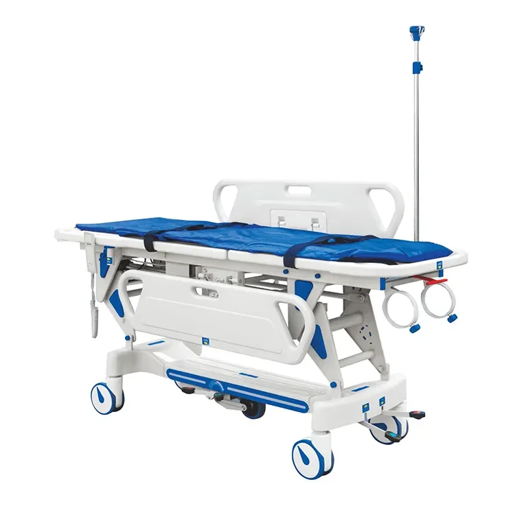 Height-Adjustable General . Abs Patient Transport Stretcher Trolley Gas Spring Furniture For Hotels Hospitals Clinics