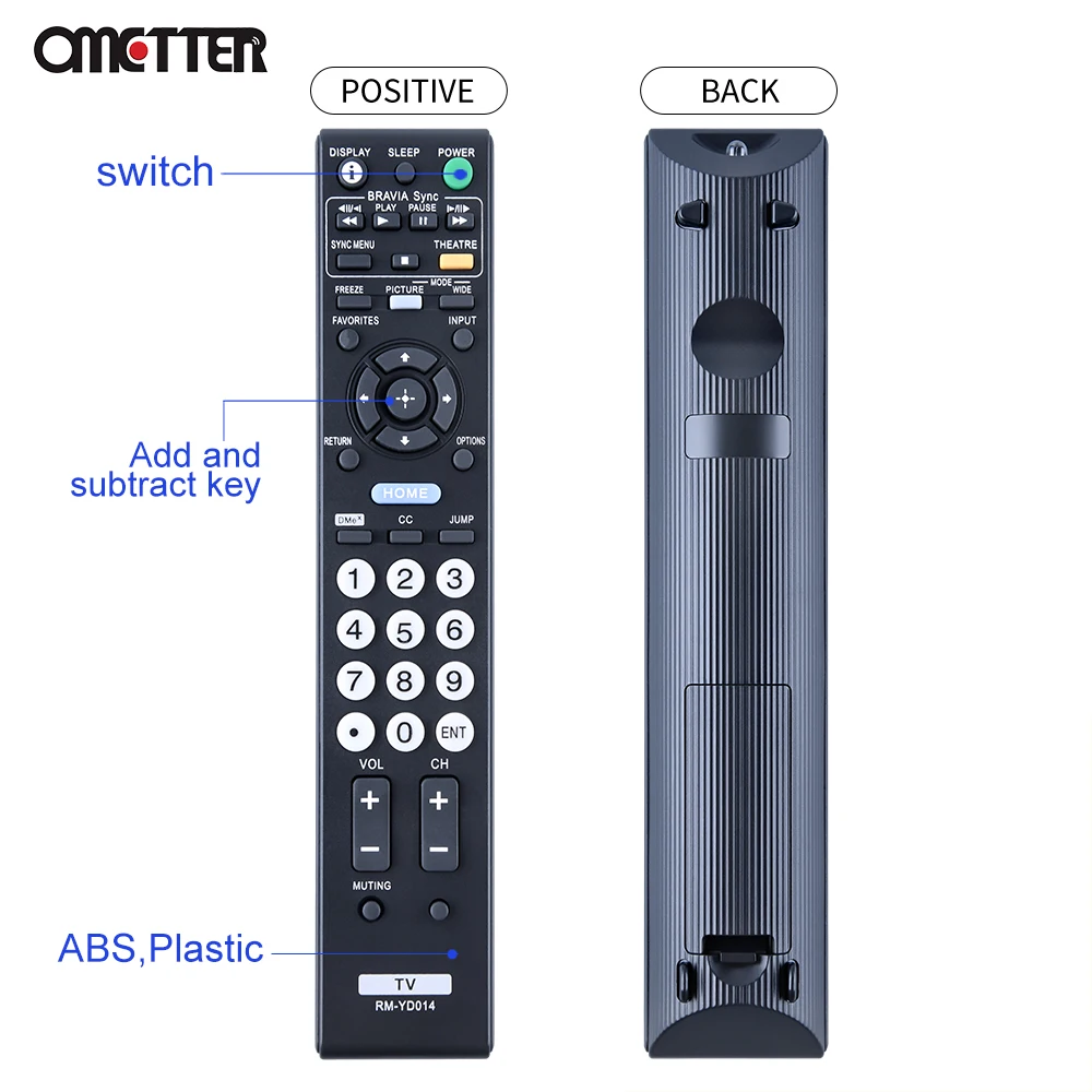 Baru RM-YD014 Cocok untuk Sony TV Remote KDL-32VL140 KDL-32XBR4 KDL-32XBR6 KDL-37XBR6 KDL-40D3000 KDL-40V3000 KDL-52V4100 KD