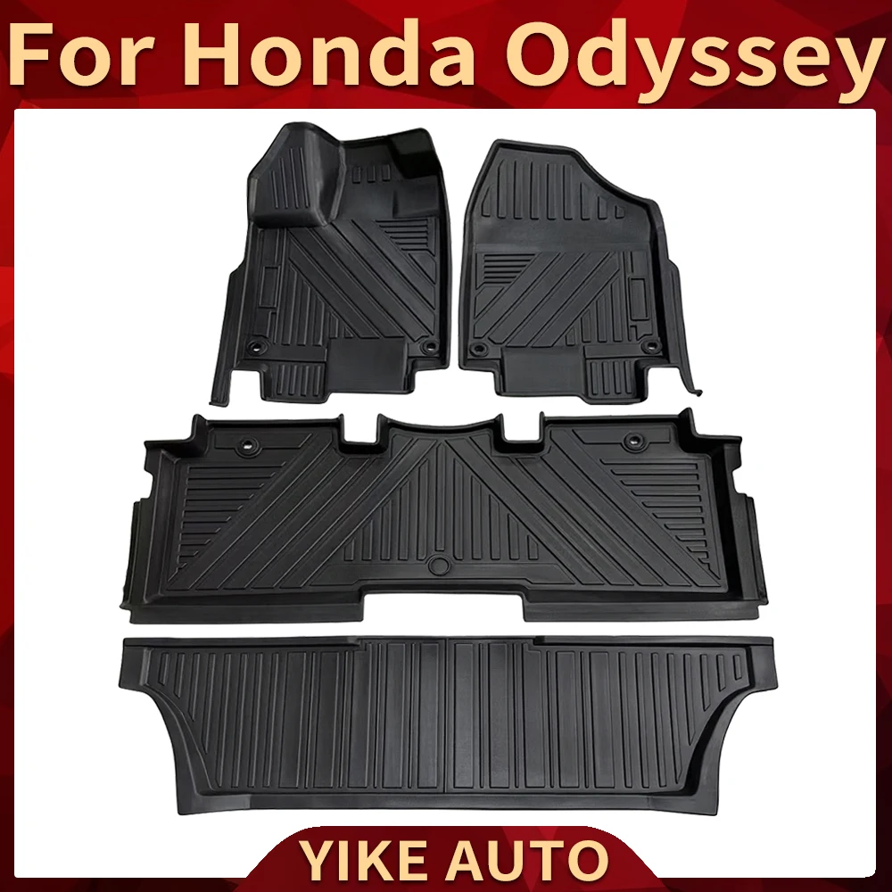 For Honda Odyssey RL6 North America 2018-2023 LHD Auto Car Floor Mats All-Weather TPE Foot Mats Odorless Pad Waterproof Tray Mat