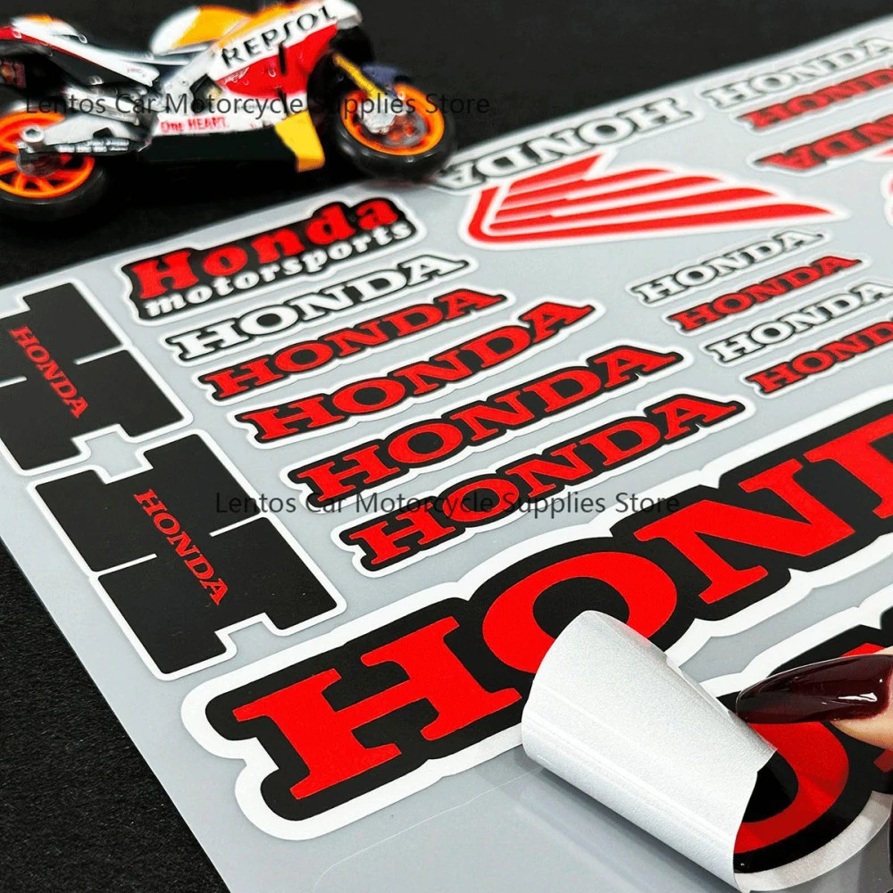 دراجة نارية تعديل ملصقات خوذة عاكسة هوندا رياضة السيارات أجنحة الأحلام شعار خزان الوقود و مربع خلفي ديكور الشارات #1