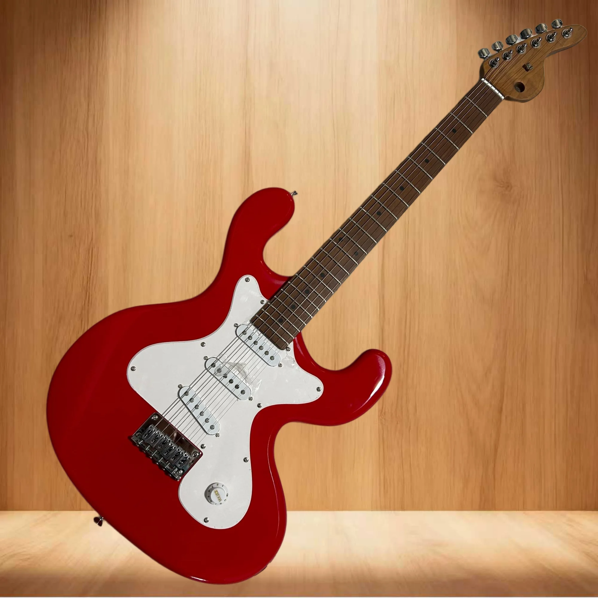 

Электрогитара Свинка Пеппа, красный цвет, корпус из красного дерева, гриф из жареного клена