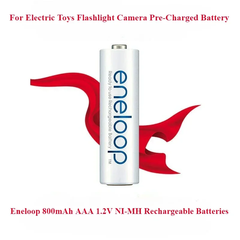 For Electric Toys Flashlight Camera Pre-Charged Battery Panasonic Eneloop 800mAh AAA 1.2V NI-MH Rechargeable Batteries