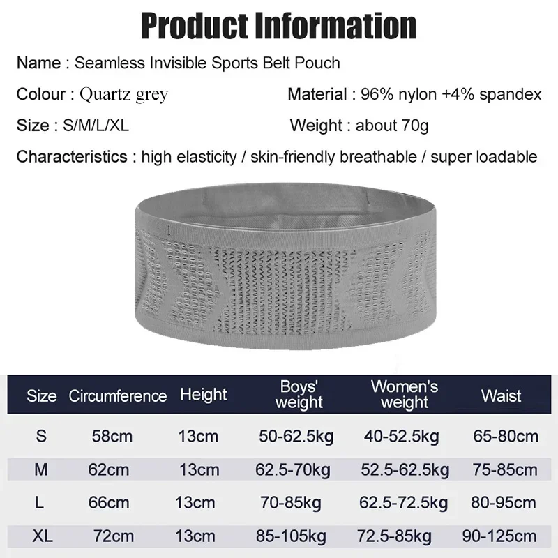 حزمة الخصر للرياضة بدون قطرة ولا تحول ولا ترتد حزام الجري للجنسين حزمة الخصر غير مرئية للهاتف خفيفة الوزن قابلة للتنفس Durab #2