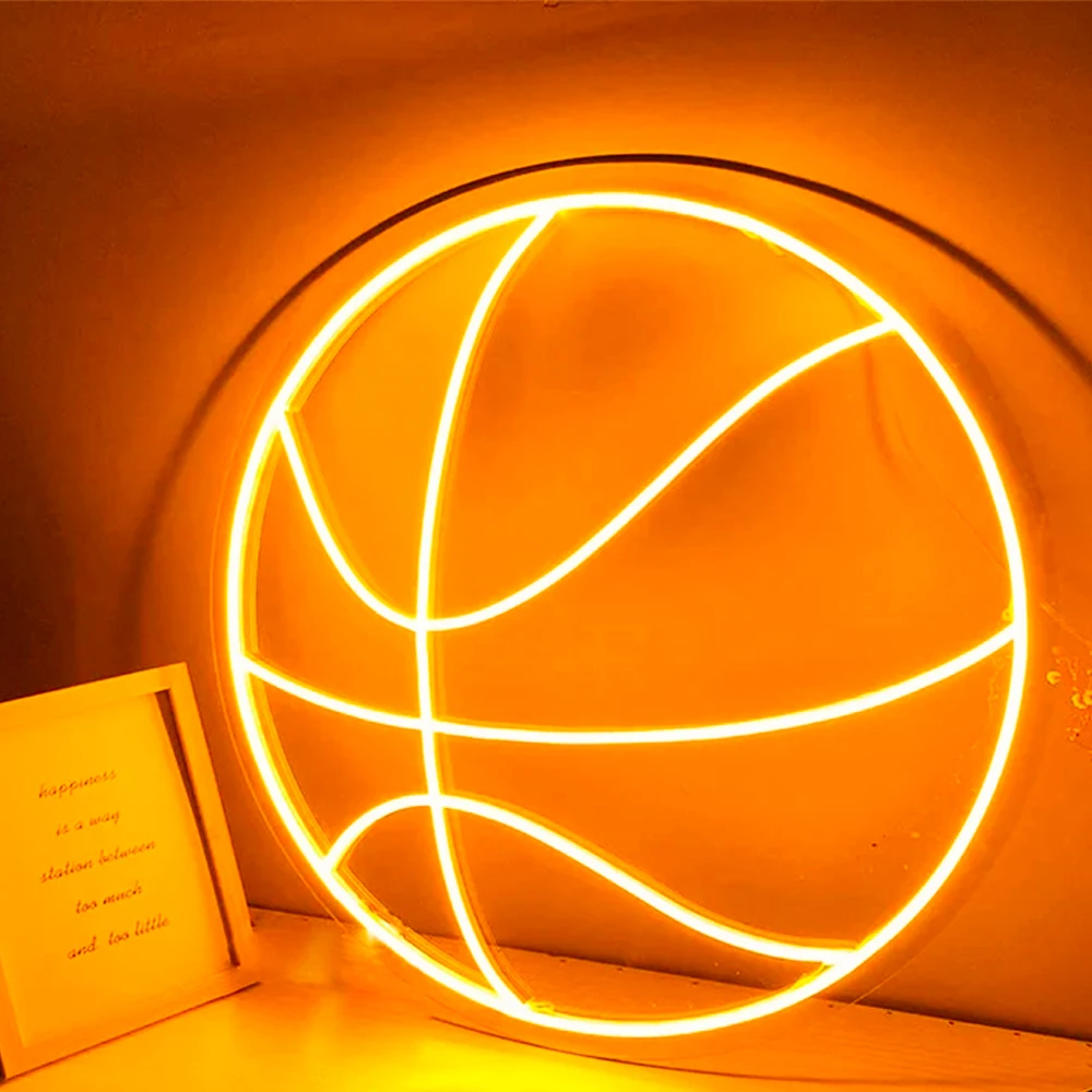 Insegna al Neon di pallacanestro insegna al Neon personalizzata USB personalizzatacasacameradalettosportsalagiochiMastercavedeco