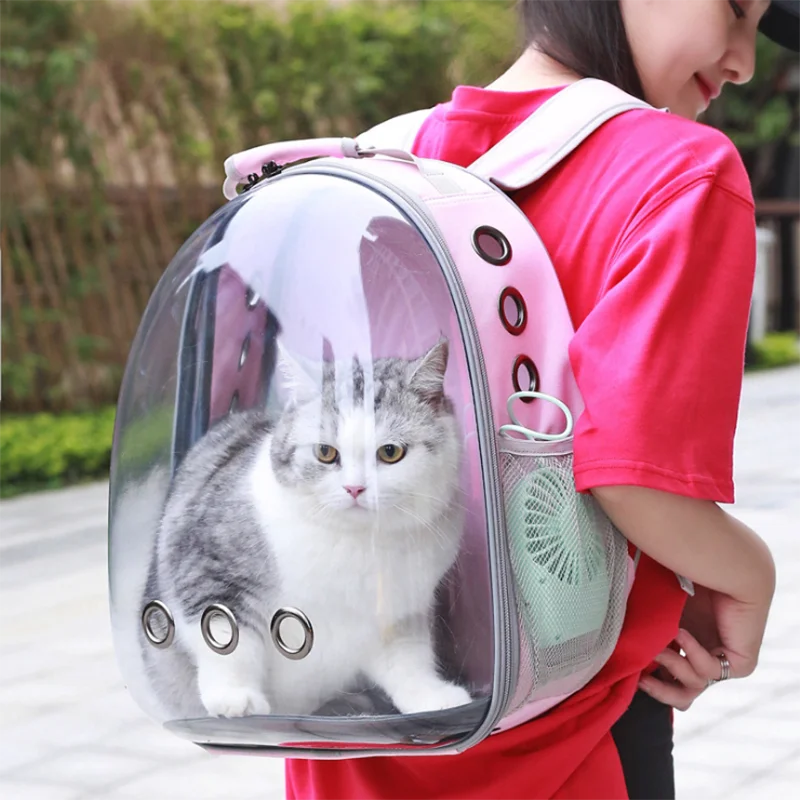 

Cat Carrier Pet Small Dog Portable Transparent Space Capsule Outdoor Travel Backpack Breathable Pet Kitten Transport Carry Bag