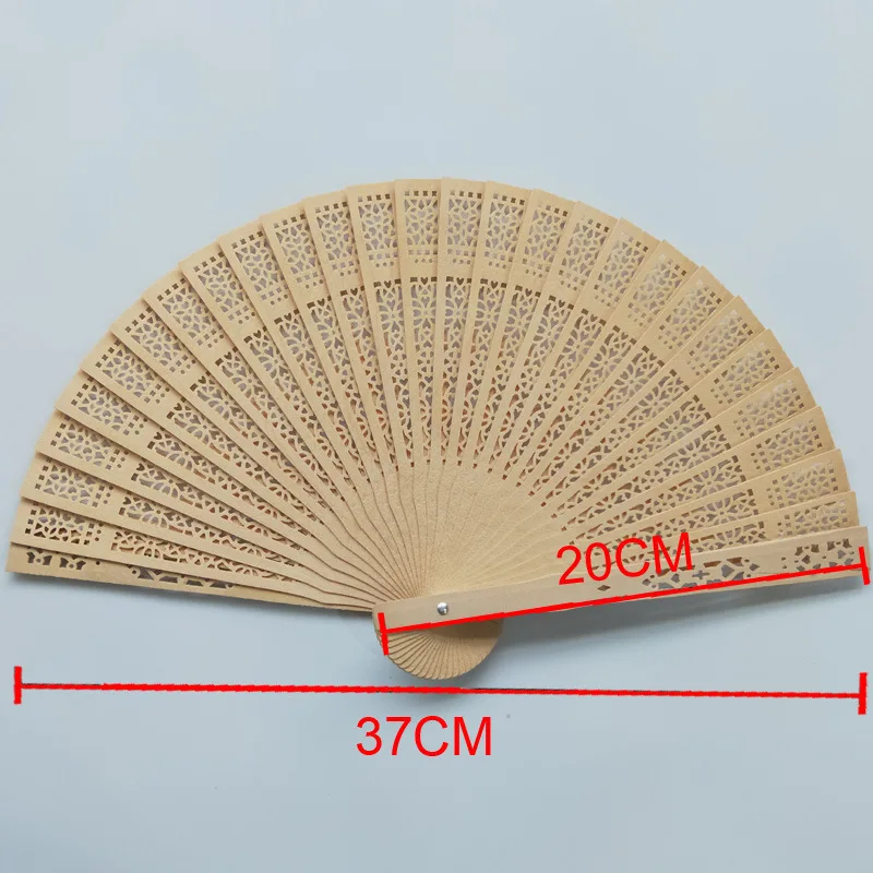 10/20/40/50 Pieces Chinese Sandalwood Scented Folding Hollow Wooden Fans Hand Held 20CM Fans