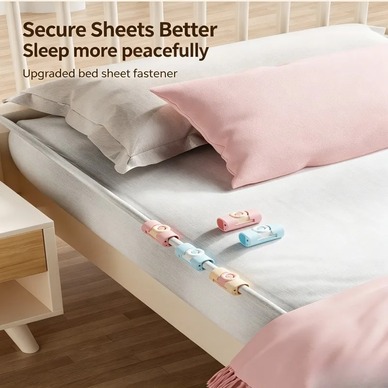 6PCS Donut Shaped Bed Sheet Fixing Clips No Pin Quilt Mattress Anti Slip Fastener Clips Household Bedding Holder Clips