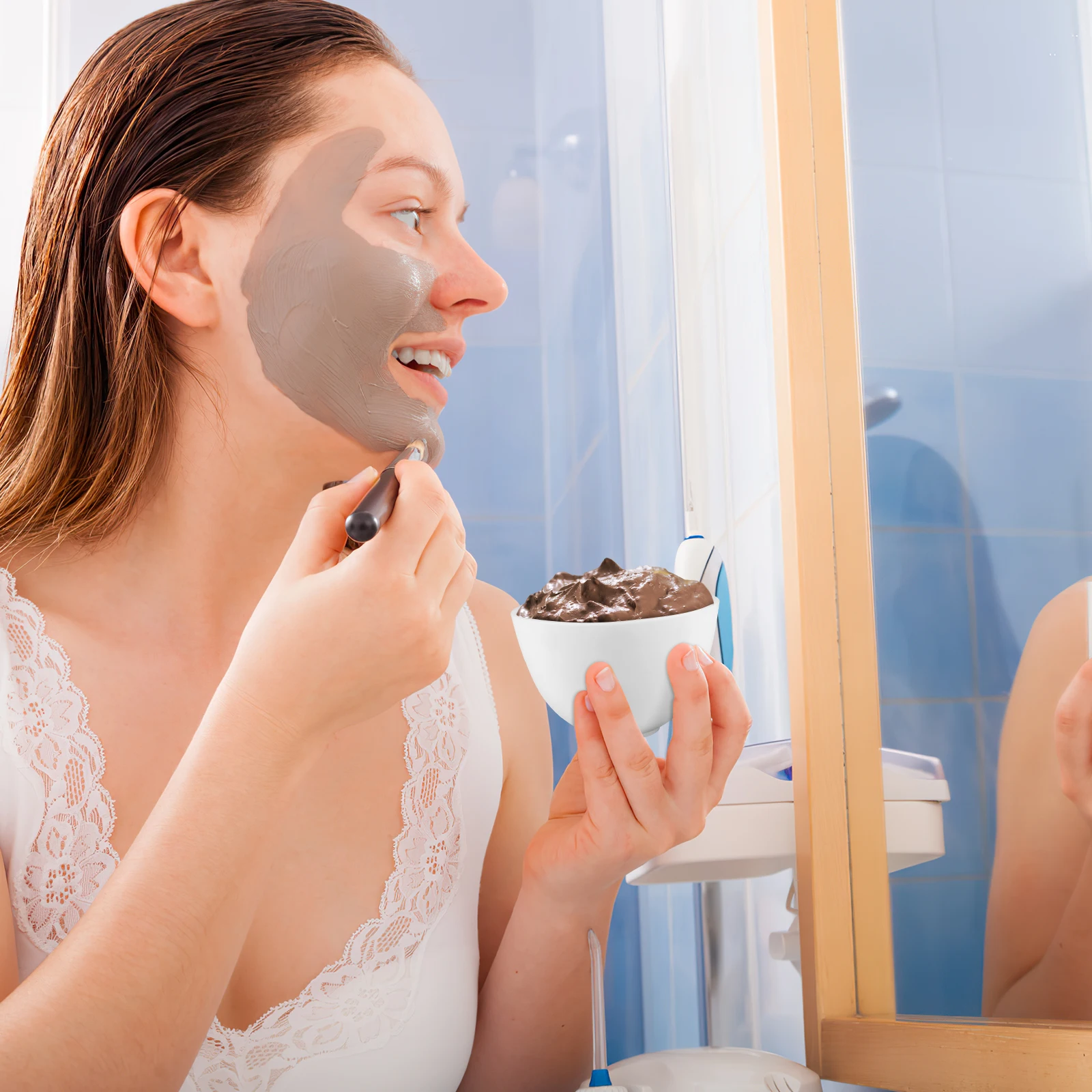 3Pcs Silikon Gesichtsmaske Rührschüsseln Hautpflege Gesichtsmaske Mischen Werkzeug Kit Rührschüsseln Salon Spa Hause Schönheit Werkzeuge