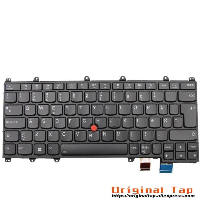 DK Danish Backlit Keyboard for Lenovo Thinkpad X380 Yoga 370 01EN395 01AV684 01HW584 01HW624