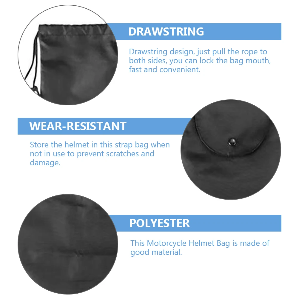 

1pc Motorcycle Bag Drawstring Pouch Sports Storage Bag Portable Holder Durable Material Bicycle Baseball Hockey