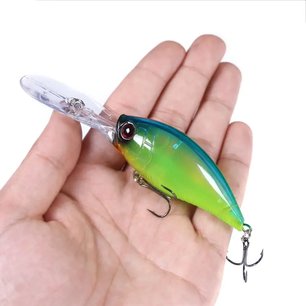 

1pcs Crank Fishing Lure Artificial Hard Baits 10cm/15g Crankbait Jerkbait Wobbler Fishing Tackle Good Treble Hooks Tackle