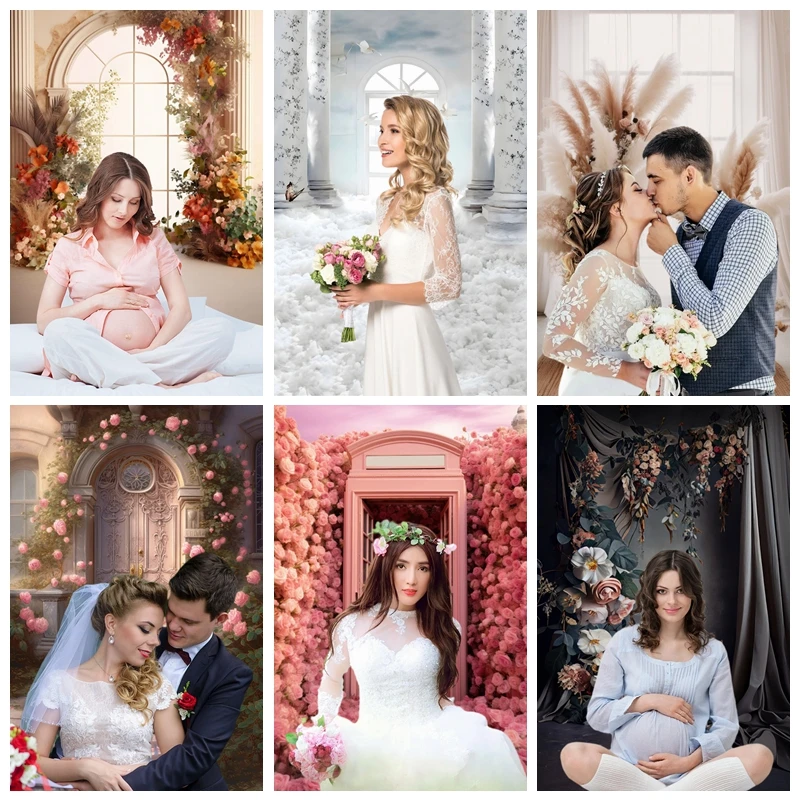 

Ai Vintage Oil Painting Wedding Photo Photograpic Backdrops Baby Shower Birthday Party Photography Backgrounds Photo Studio Prop