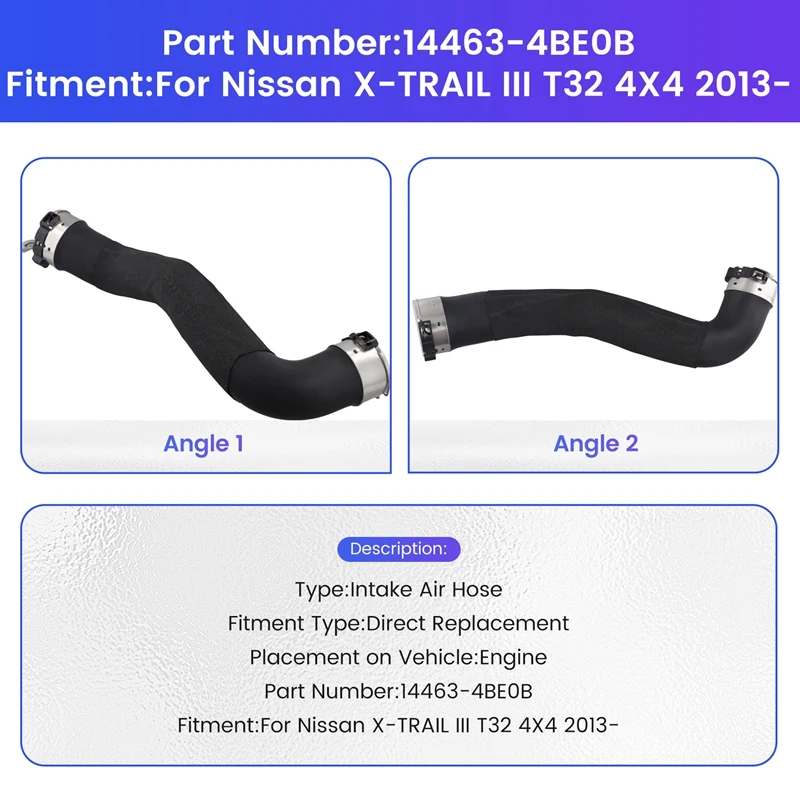 14463-4BE0B Auto Turbo Charger Inter Cooler Tubo Dell'aria di Aspirazione Per Nissan X-TRAIL III T32 4X4 2013- Inter Tubo