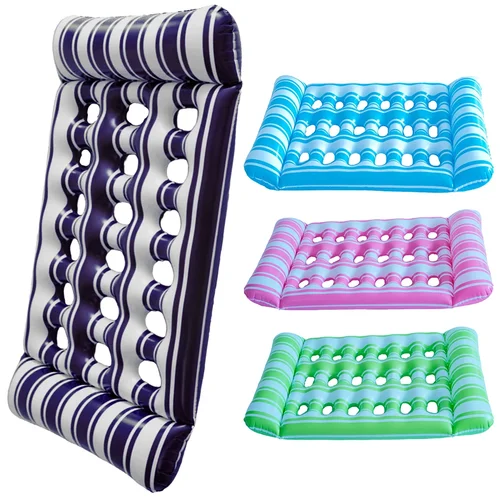 Imagen 1 del producto Cama inflable de agua para dormir, tumbona flotante de PVC, colchón de aire, hamaca de agua, tumbona flotante, piscina, accesorios para el hogar