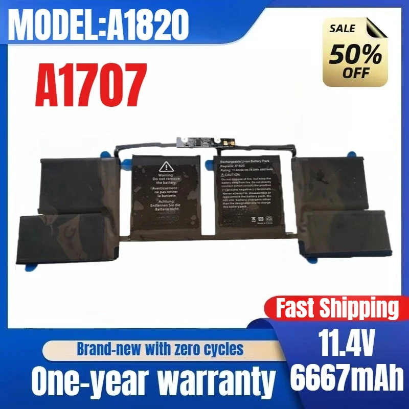 

Laptop Battery for Macbook Pro 15-inch MLH32 H42 A1707 A1820 High Capacity Battery High Quality Replacement Battery Original
