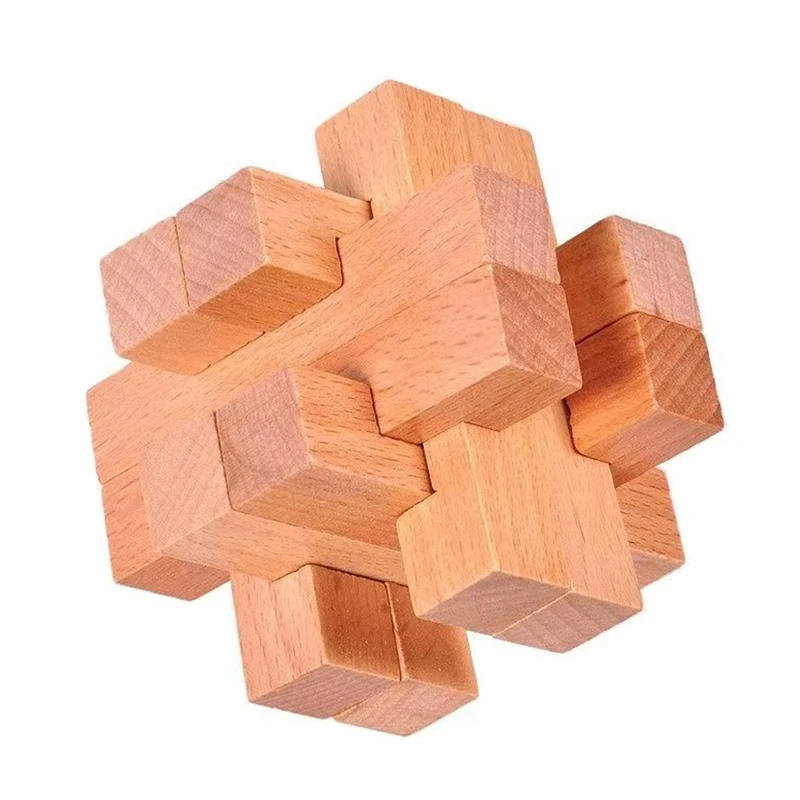 Casse-tête en bois pour adultes et enfants, Luban Lock IQ Challenge Puzzles, logique et problèmes de résolution, jouets éducatifs