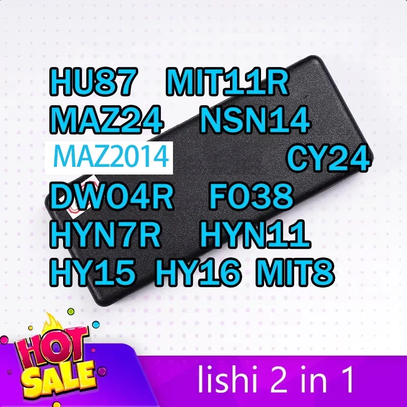 Hot Lishi 2 in 1 2in1 Tool HU87 MIT8 MIT11R MAZ24 NSN14 MAZ2014 CY24 DWO4R FO38 HYN7R HYN11 HY15 locksmith tool for car key