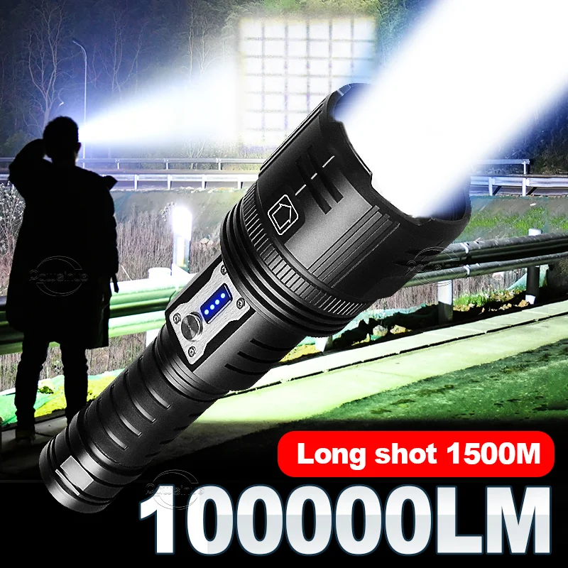 XHP360 Ultra High Power Rechargeable Led Flashlights With USB Charging LED Lantern 5 Modes Strong Light Powerful Torch Lamp