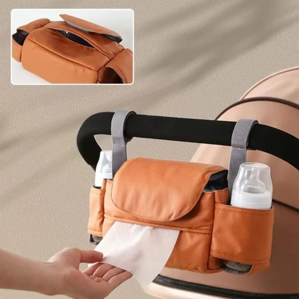 Large Capacity Baby Pram Organizer Detachable Design Insulated Pocket Travel Diaper Bag Multifunctional Solid Color