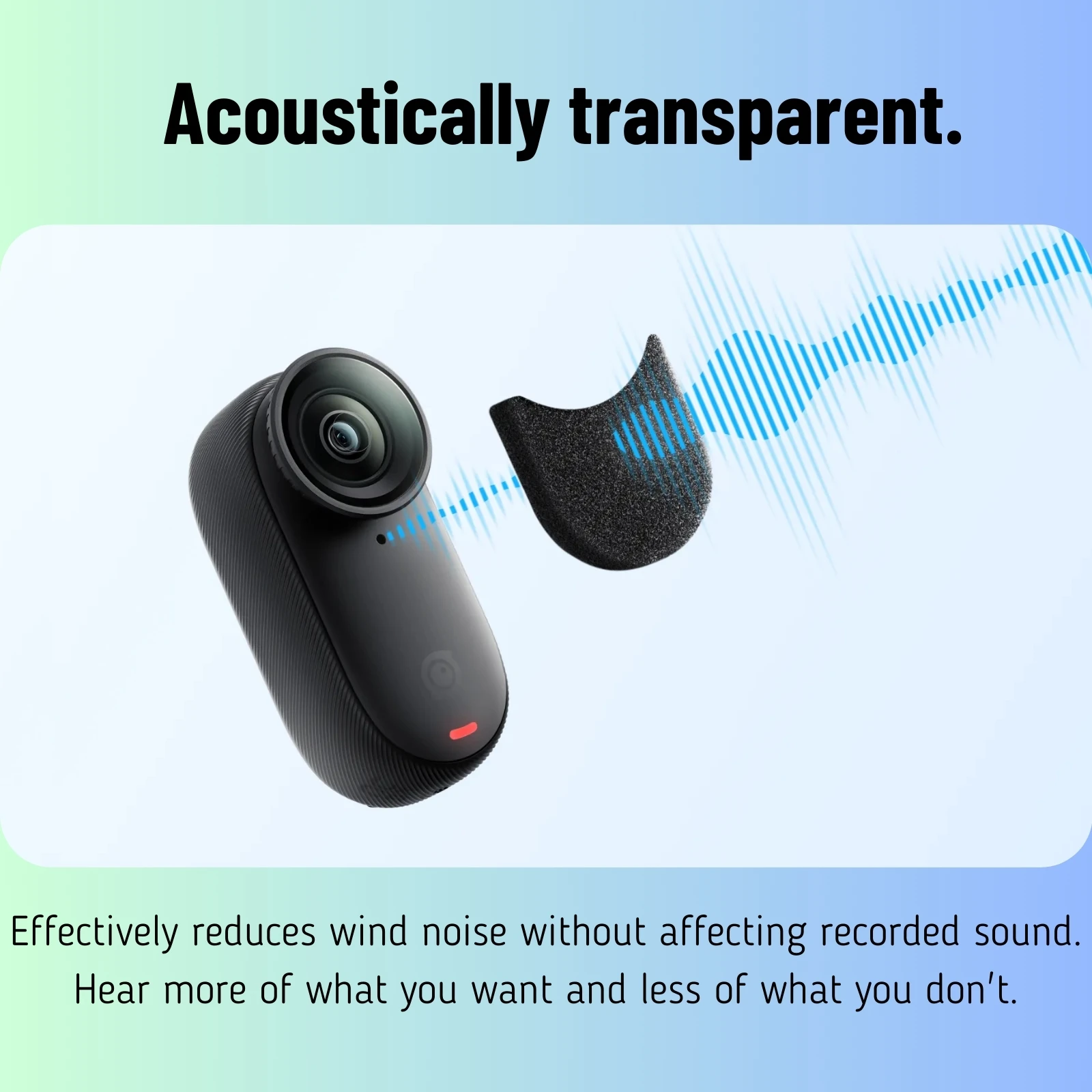 Insta360 GO 3S Mic Wind Muff Windproof Cotton Audio Kit Noise Reducer Sponge For Insta 360 GO 3 & GO3S Original Accessories