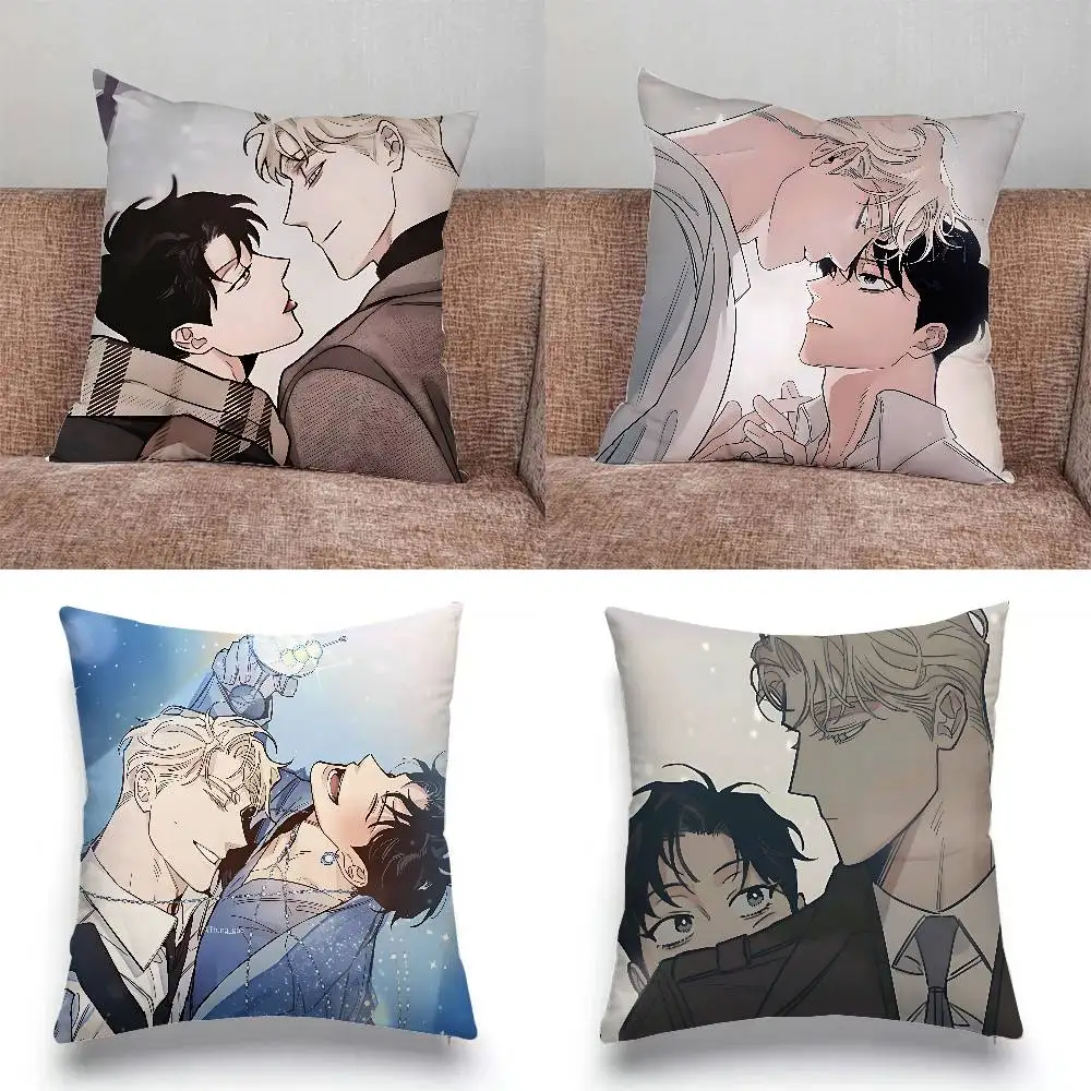 

Manhwa R-Roses And C-champagne Pillow Case Throw Pillow Cover Nordic Vintage Style Cushion Covers Home Living Room Sofa Couch S
