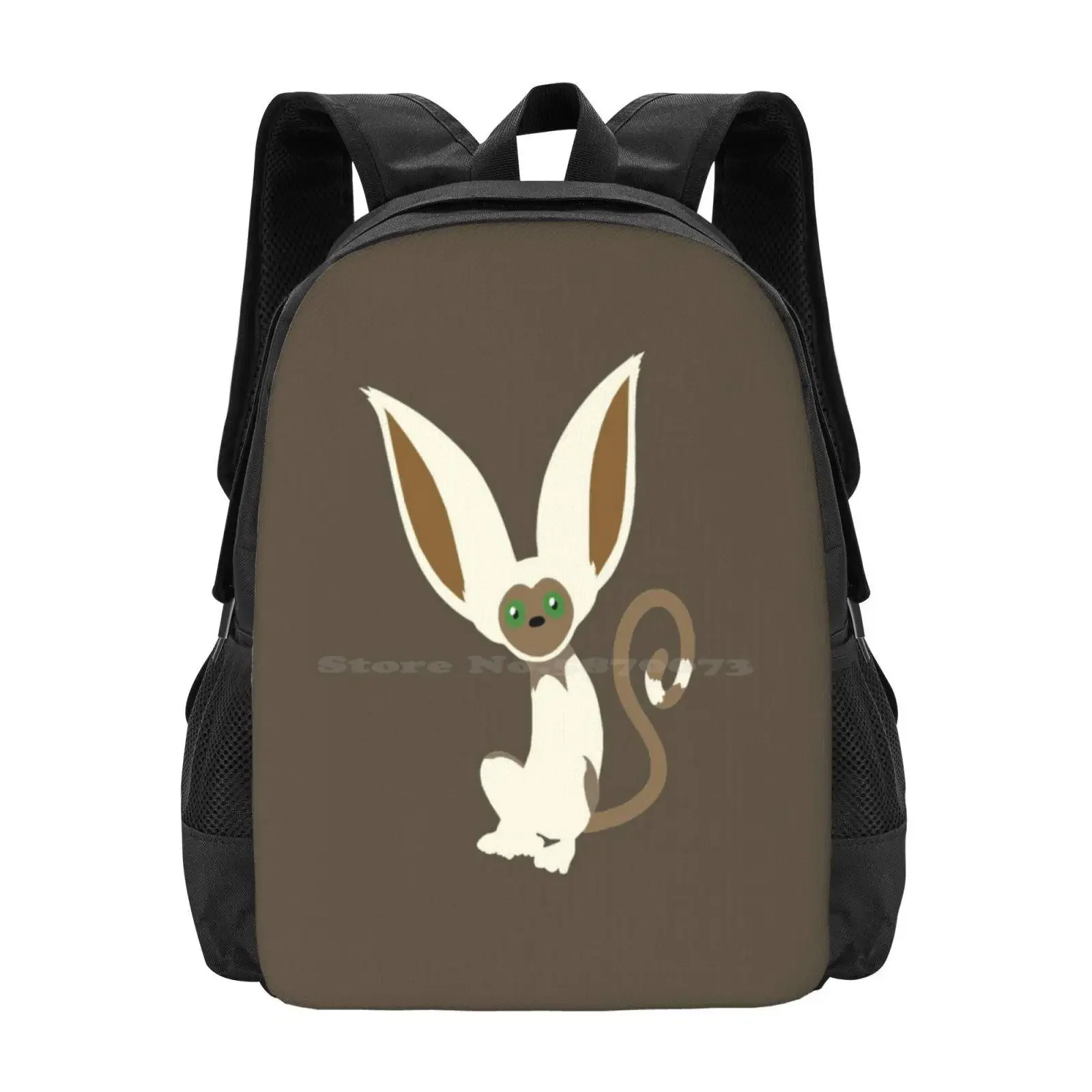 

Momo-: The Last Airbender Backpack For Student School Laptop Travel Bag Aang Momo The Last Airbender Tla Character Vector