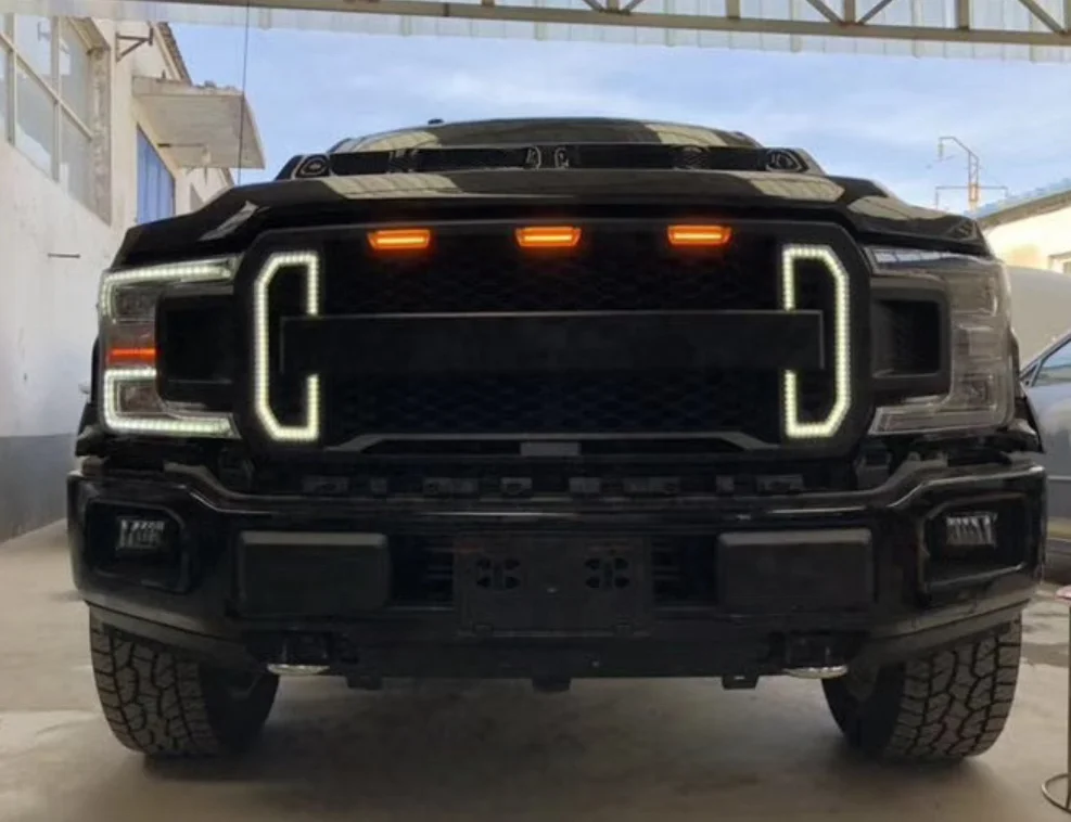 New type Grill With Tunning Lights for Ford F150 2018-2019 Auto 4X4 Accessories