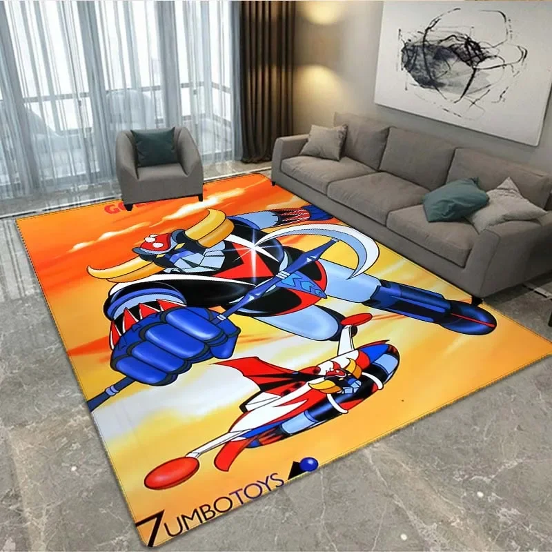 3DUFO Robot Grendizer Anime cartoon Area Rug,Carpet for Home Living Room Bedroom Sofa Doormat Decor,kid play Non-slip Floor Mat