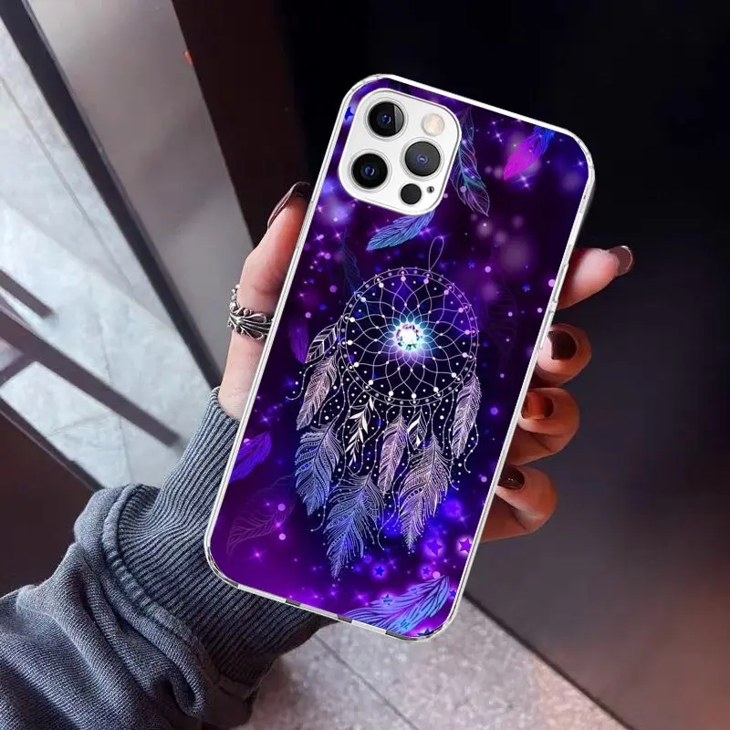 Retro Feather Dreamcatcher Phone Case For Apple iPhone 11 13 14 15 16 12 Pro Max SE X XR XS 7 8 Plus Pattern Soft TPU Back Cover