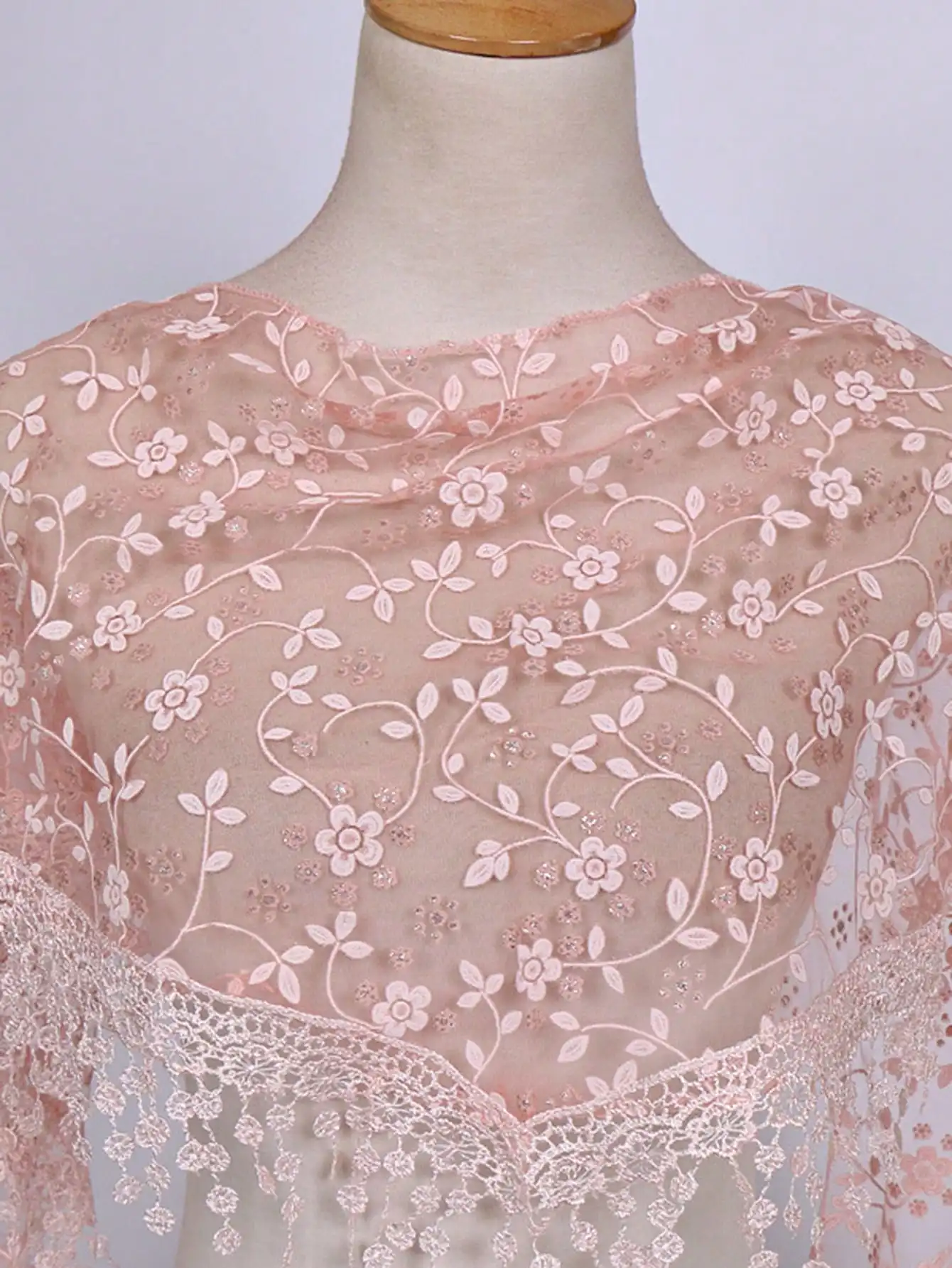 Floral Lace Scarf & Headscarf Set