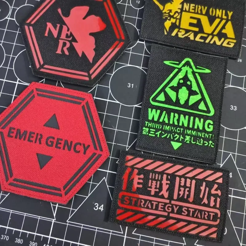 Neon Genesis Evangelion Velcro Patch Cute Fashion Cartoon Personality Tactical Badge Arm Patch Backpack Sticker Gift for Friends - view 6