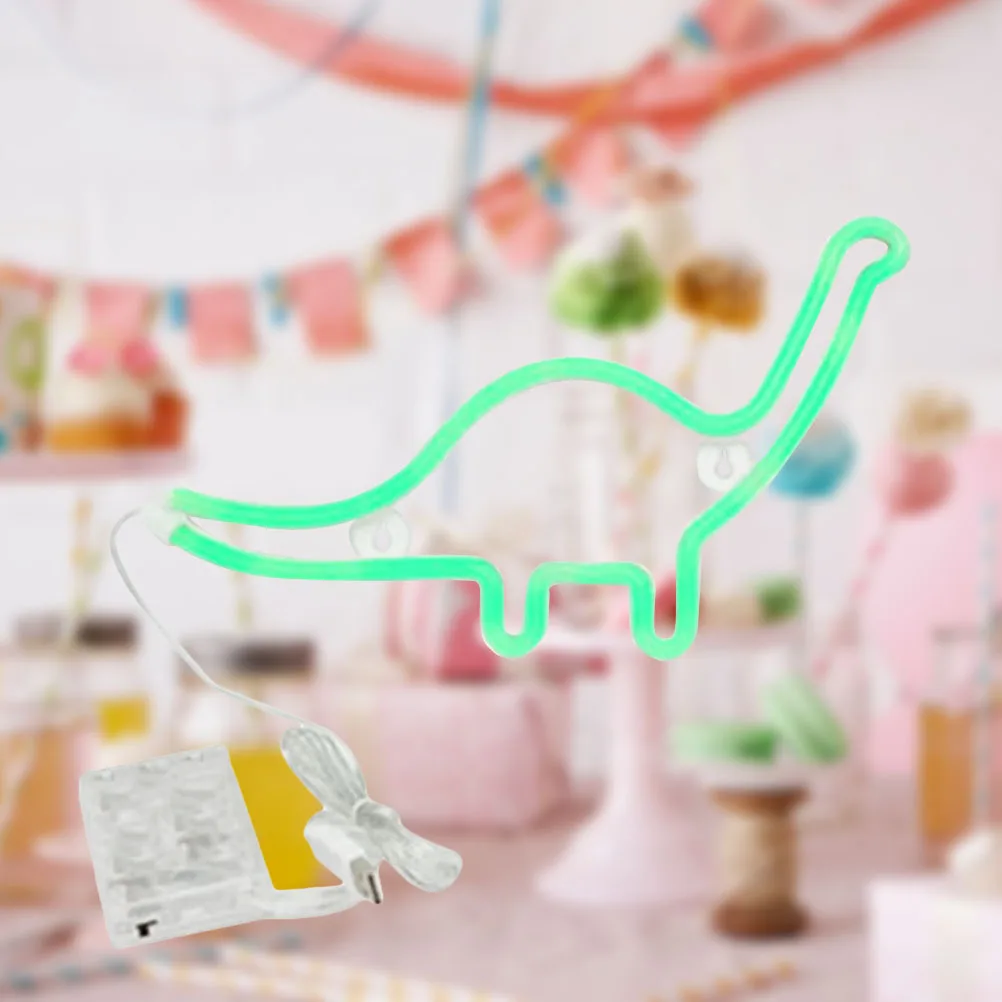 

Neon Green Dinosaur Light Bedroom Animal LED Decorative Modeling Lamp Night Sign