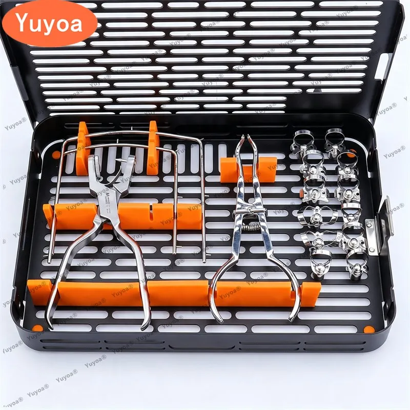 High Quality 1 Set Dental Rubber Dam Kit for Adults/Children Dentist Endodontic Precision Dental Instruments Kit