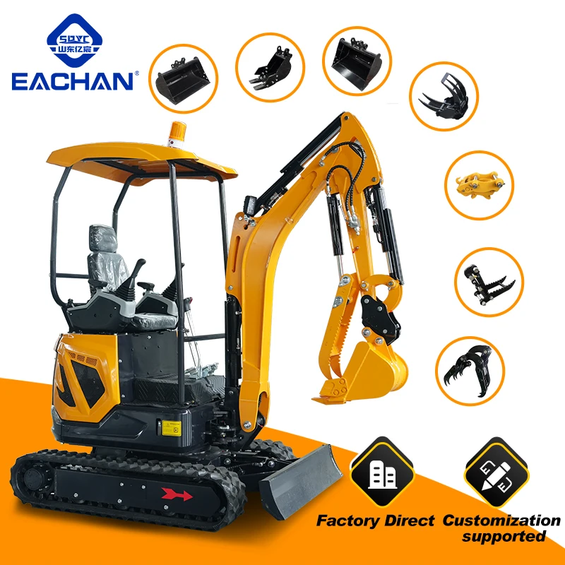 

Chinese Factory Mini Excavator Hydraulic Diesel Orchard Small Digger 1.8 Ton Farm Crawler Strong Power Micro Bagger for Sale