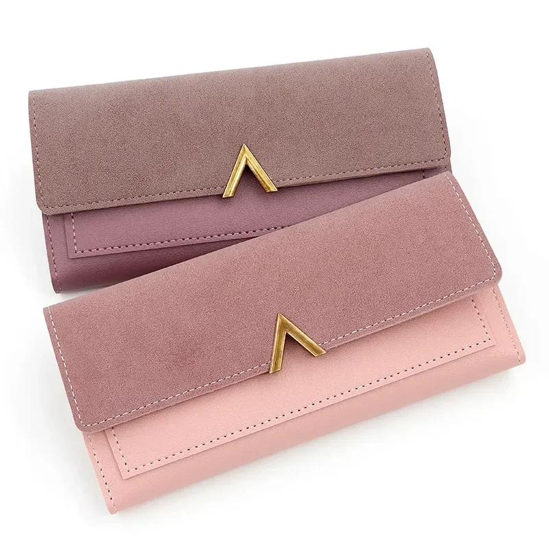 New Women's Fashionable and Simple Women's PU Long Wallet Multi Card Card Bag Handbag