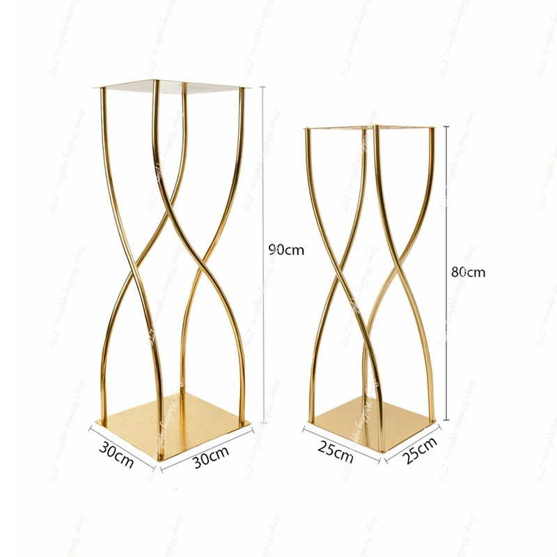 wedding table candlestick holder sliver Gold Metal CandleHolder Stand Table backdrop stick Centerpieces