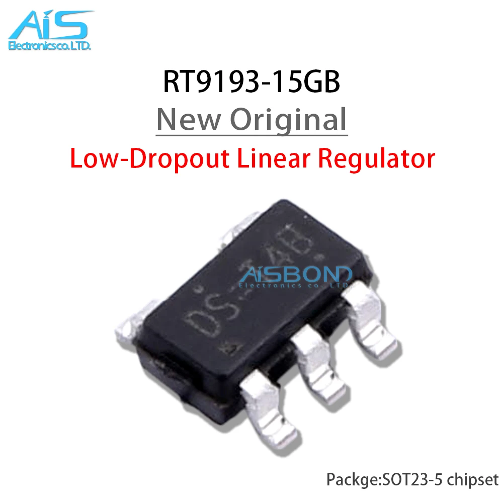 10Pcs/Lot New RT9193-15GB RT9193 Sot23-5 Mark DS= Low-Dropout Linear Regulator LDO IC