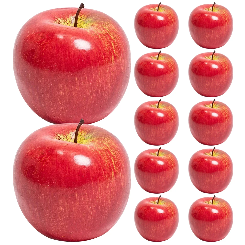 

12 Pcs Artificial Fruits Foam Decor Models Simulation naments Home Kitchen Office Decor Fake Props Teaching Tools