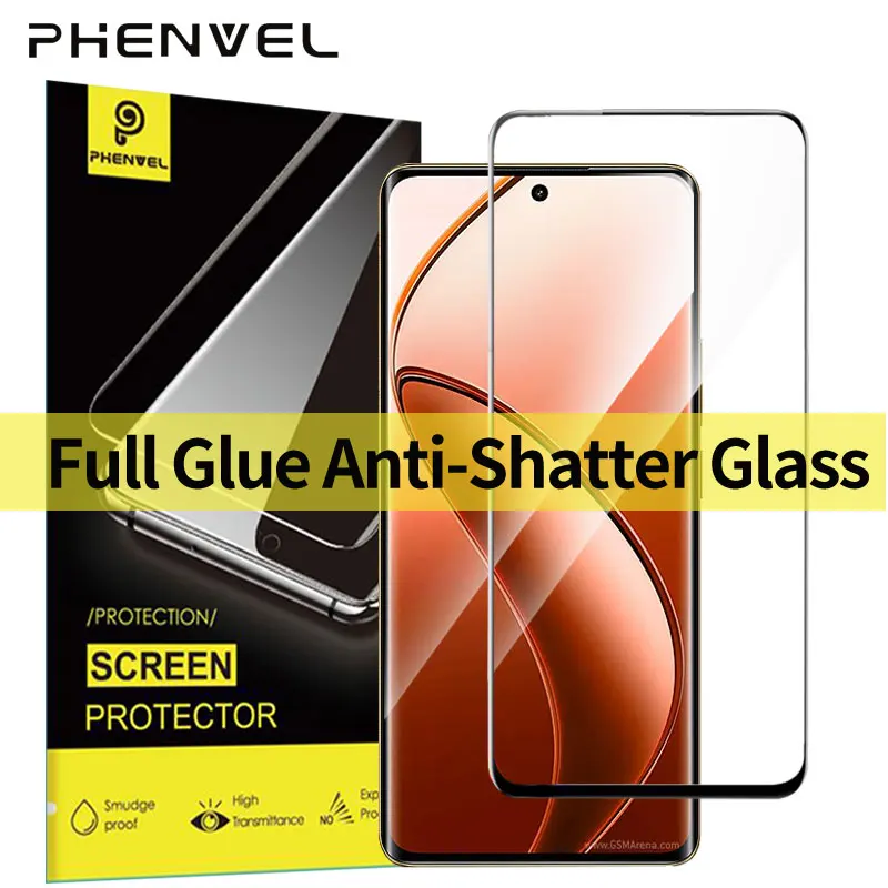 3D Protective Glass For Realme 12 Pro Plus Full Glue Screen Protector Anti Shatter For Realme12 pro+ Tempered Glass Film