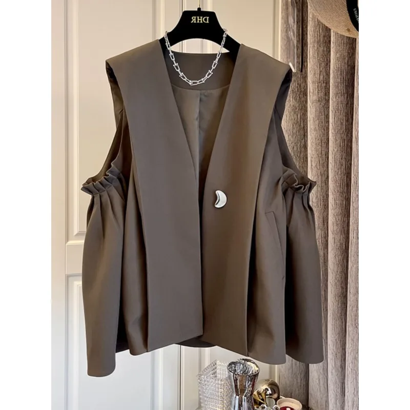 

Design-sensual Suit Vest Jacket for Women in Spring and Autumn Loose Casual Layered Tops