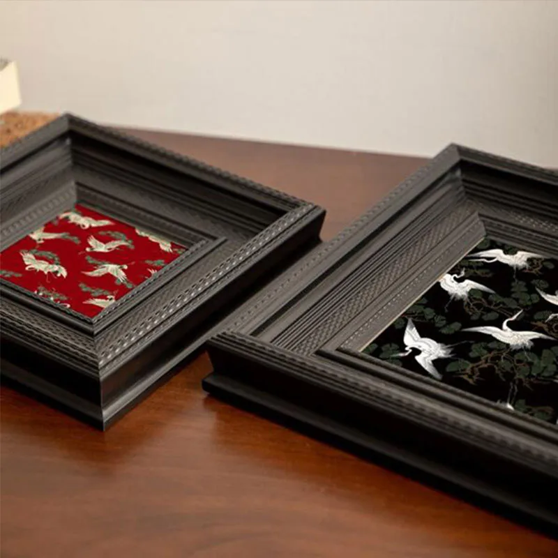 4/5/6/7/8inch Chinese Square Retro Photo Frame High-end Resin Black Photo Frame Indoor Desktop Decoration Home Decor 2026