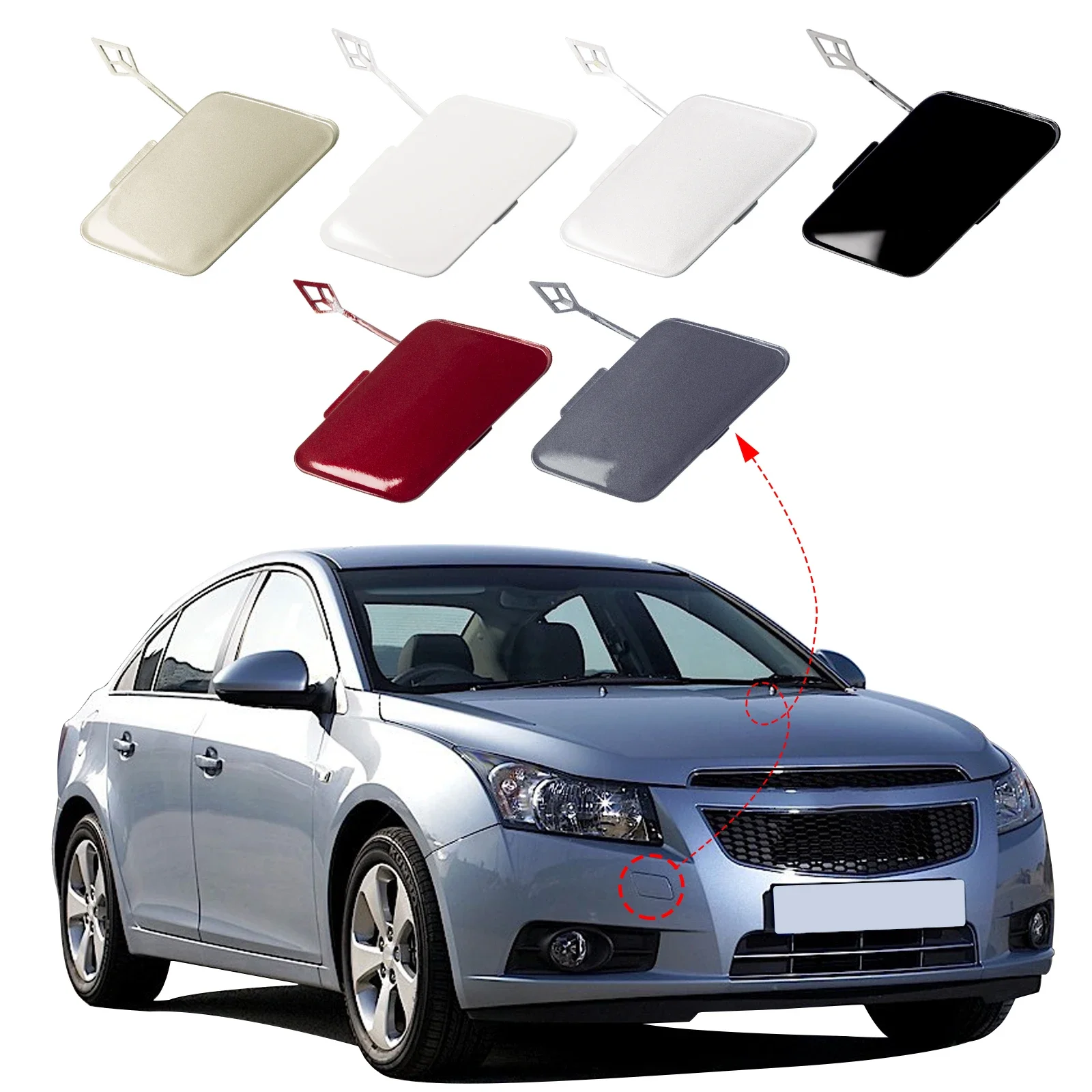 

Front Bumper Tow Hook Cover Cap Towing Eye For Chevrolet Cruze Accessories 2009 2010 2011 2012 2013 2014 96981700
