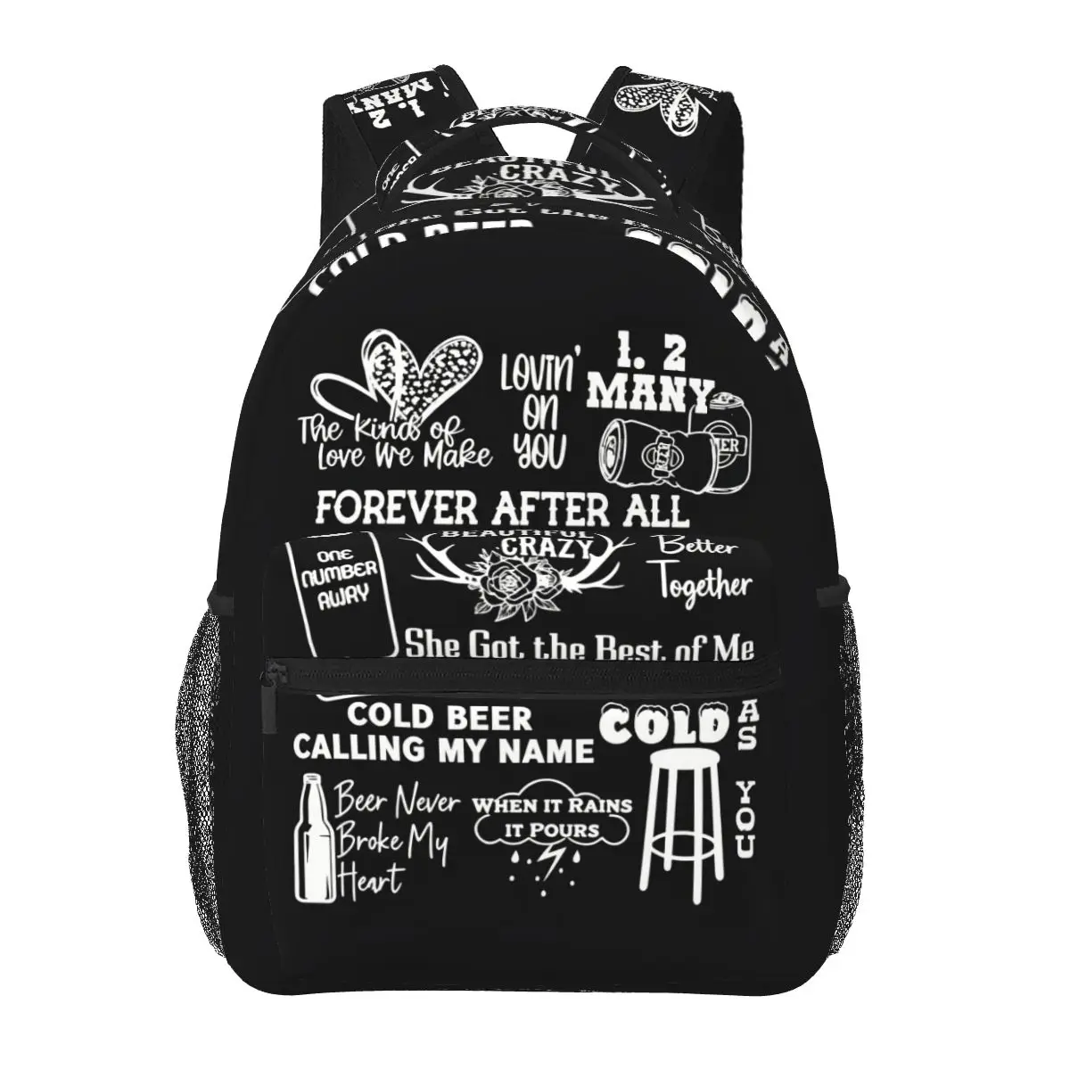 Country Singer Luke Combs Word Tour Student Backpack School Bag Hiking Travel Daypack for Men Women Fashion Bookbag Shoulder Bag
